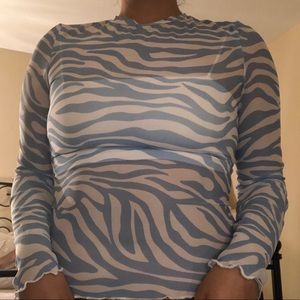 Blue-zebra mesh shirt:)